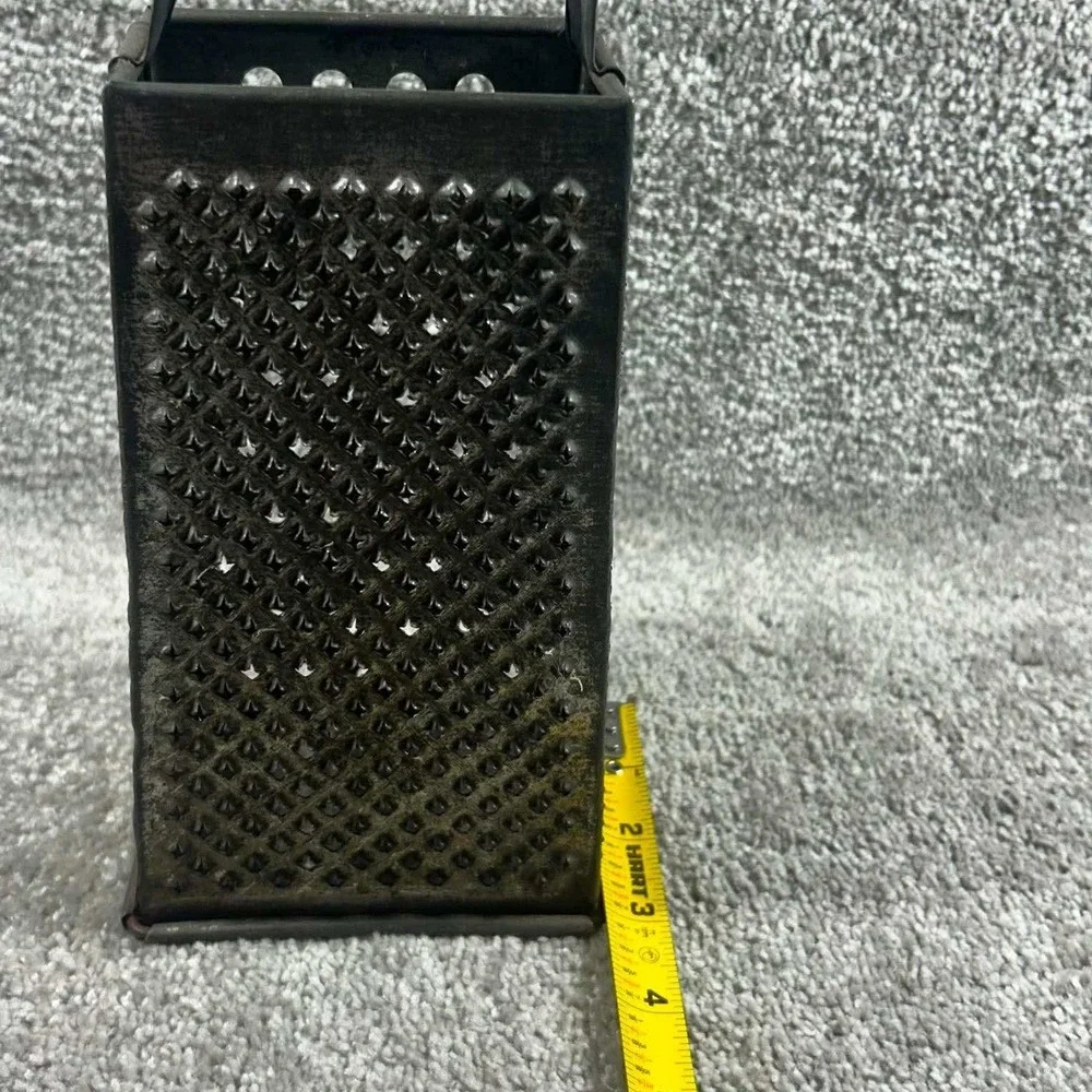 Box Grater Dark Metal Primitive Farmhouse Kitchen Decor 9 Inch